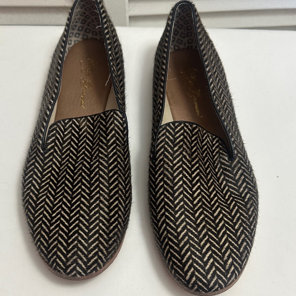 Matt Bernson Black and Tan Patterned Loafers